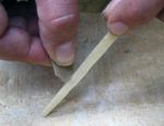 Fabrication d'une aiguille en os