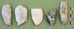 1 et 2, grattoirs-burins ; 2 à 5, lames retouchées - Aurignacien (Uchizy)