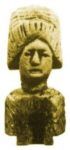 tête d’épingle sculptée en os - gallo-romain (Tournus) - H. 3 cm