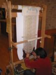 Fête de la science 2004 - métier à tisser Atelier de la Lisse (à Lys, 71)