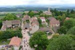 Le village de Brancion depuis le sommet du donjon