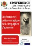 Affiche de la conférence SAAST du 13 mars 2023 "Littérature et culture magique des campagnes d'autrefois"