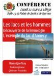 Affiche de la conférence SAAST du 11 mars 2024 "Les lacs et les hommes"