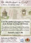 Affiche de la conférence du 7 juin 2025 "L'art des jardins paysagers en France et en Europe au temps de Greuze" par Marie-Hélène Bénetière